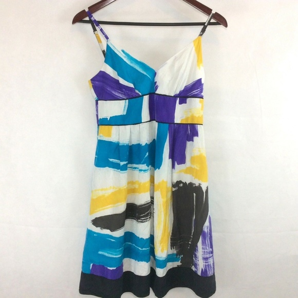 Marciano Dresses & Skirts - Marciano 100% Silk Watercolor Strappy Dress XS